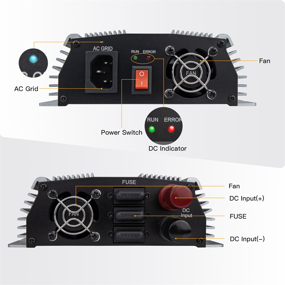 Microinversor Solar de conexió - Micro Inverter 1400W Solar Grid Tie reseña y precio