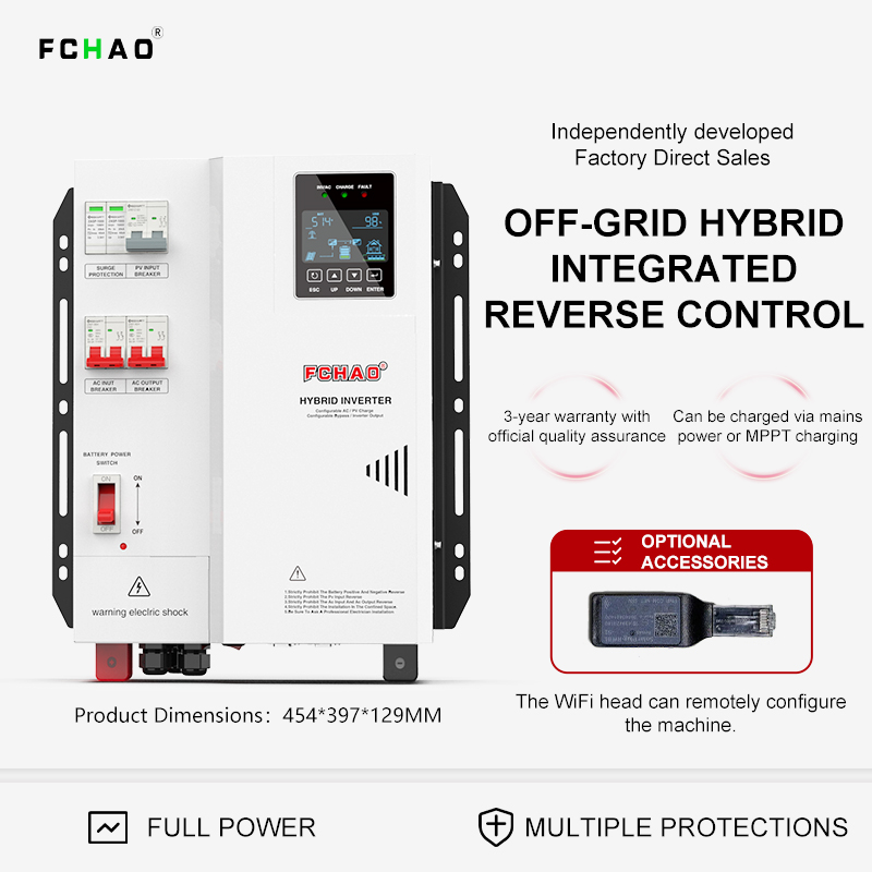 Inversor Híbrido Solar Fchao d - Hybrid Solar Inverter 5.5Kw Mppt 48V reseña y precio