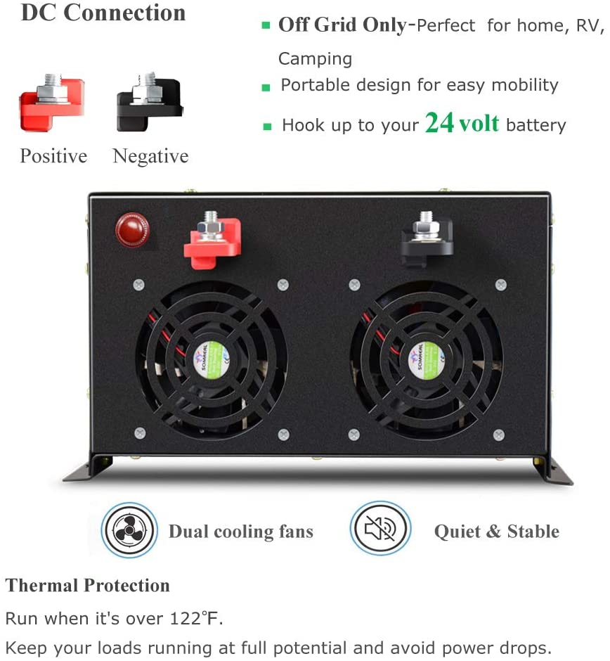 Inversor Solar de onda sinusoi - Pure Sine Wave Inverter 5000W 48V 220V reseña y precio